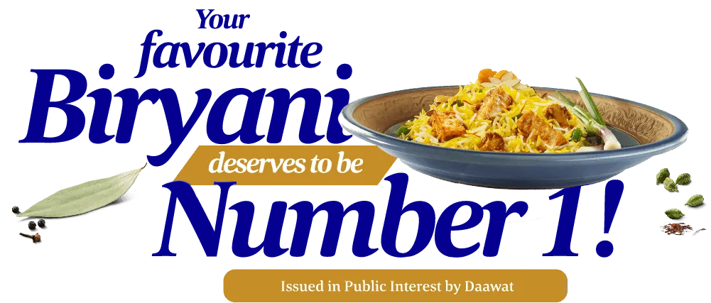 Your favourite biryani deserve to be number 1!